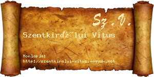 Szentkirályi Vitus névjegykártya